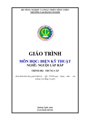 Giáo Trình Điện Kỹ Thuật Cho Nghề Nguội Lắp Rắp