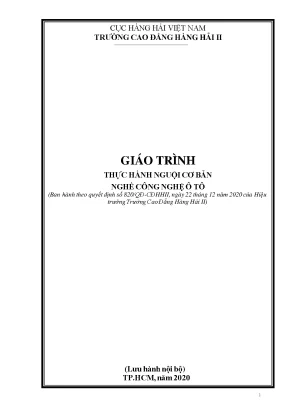 Giáo Trình Thực Hành Nguội Cơ Bản Nghề Công Nghệ Ô Tô