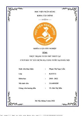 Đánh Giá Tuân Thủ Thuế Tại CTCP Đầu Tư Xây Dựng Hạ Tầng