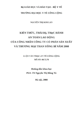 Kiến thức và Thái độ về An toàn Lao động của Công nhân