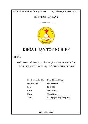 Giải Pháp Nâng Cao Năng Lực Cạnh Tranh Cho Ngân Hàng