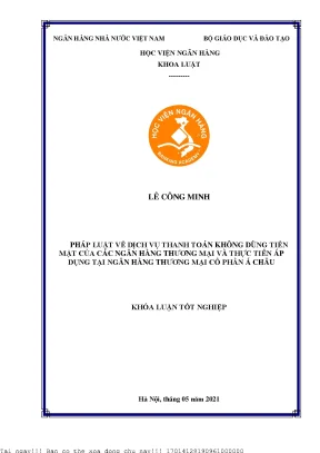 Dịch Vụ Thanh Toán Không Dùng Tiền Mặt Tại Ngân Hàng