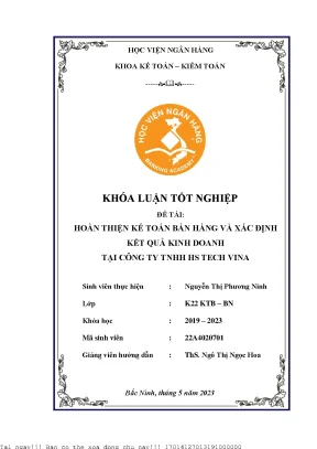 Cải Tiến Kế Toán Bán Hàng và Kết Quả Kinh Doanh tại Công