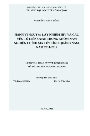 Nghiên cứu hành vi lây nhiễm HIV và yếu tố liên quan ở