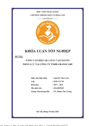Nâng cao hiệu quả đào tạo nguồn nhân lực tại Grandcare
