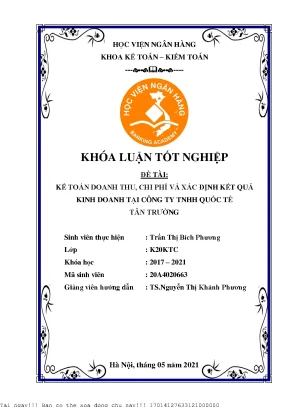 Kế Toán Doanh Thu và Chi Phí: Xác Định Kết Quả Kinh