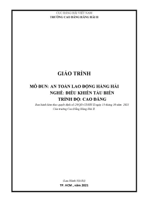Giáo Trình An Toàn Lao Động Hàng Hải: Quy Định và Thực Hành