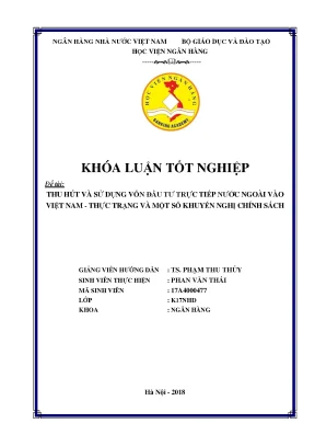 Thu Hút Vốn Đầu Tư Trực Tiếp Nước Ngoài Vào Việt Nam: