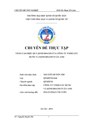 Nâng Cao Hiệu Quả Kinh Doanh Tại Công Ty TNHH Xây Dựng