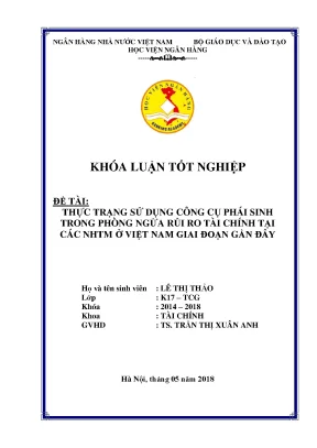Thực trạng và giải pháp sử dụng công cụ phái sinh trong