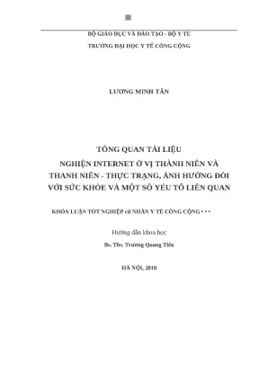 Nghiện Internet ở Vị Thành Niên và Thanh Niên: Thực 