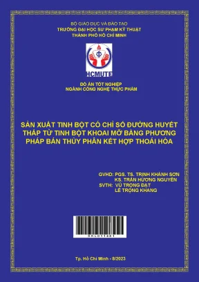 Sản xuất tinh bột khoai mỡ với chỉ số đường huyết thấp