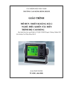Giáo Trình Thiết Bị Hàng Hải 2: Điều Khiển Tàu Biển