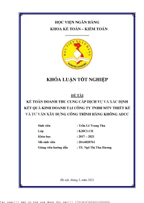 Kế Toán Doanh Thu Dịch Vụ và Kết Quả Kinh Doanh Tại Công