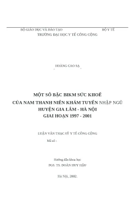 Đặc điểm sức khoẻ nam thanh niên khám tuyển nhập ngũ