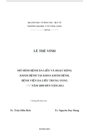 Mô Hình Bệnh Da Liễu và Khám Bệnh Tại Bệnh Viện Da Liễu