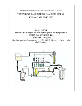 Giáo Trình Bảo Dưỡng Hệ Thống Nhiên Liệu Động Cơ Diesel