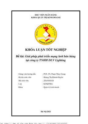 Giải pháp tối ưu hóa mạng lưới bán hàng cho công ty TNHH