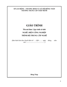 Giáo Trình Lập Trình Cỡ Nhỏ Nghề Điện Công Nghiệp Trung Cấp