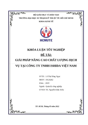 Giải pháp nâng cao chất lượng dịch vụ tại Ishida Việt Nam