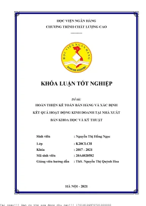 Cải Tiến Kế Toán Bán Hàng và Đánh Giá Kết Quả Kinh Doanh