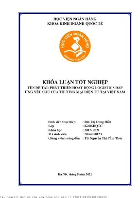 Nâng cao Logistics để Phát Triển Thương Mại Điện Tử tại
