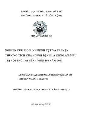 Nghiên cứu mô hình bệnh tật và tai nạn thương tích của