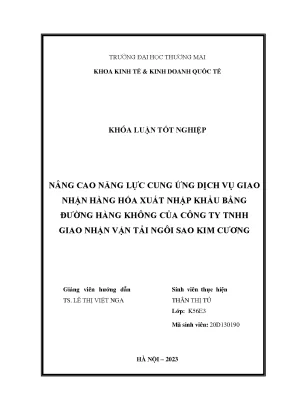 Nâng cao năng lực cung ứng dịch vụ giao nhận hàng hóa
