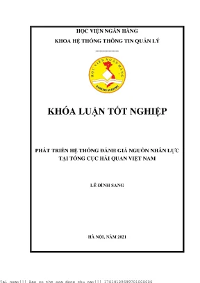 Hệ thống đánh giá nguồn nhân lực tại Tổng cục Hải quan