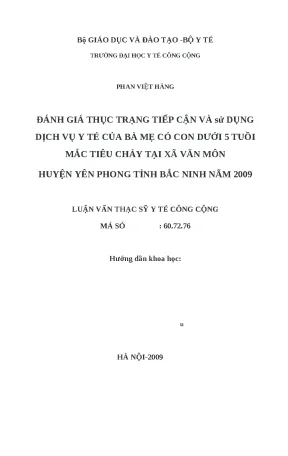 Đánh giá dịch vụ y tế cho bà mẹ có con dưới 5 tuổi mắc