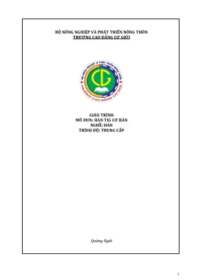 Giáo Trình Hàn TIG Cơ Bản Dành Cho Sinh Viên Cao Đẳng