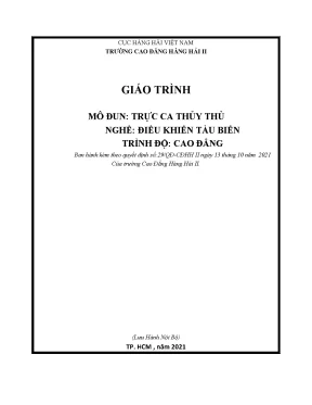 Giáo Trình Điều Khiển Tàu Biển: Quy Định và Nhiệm Vụ 