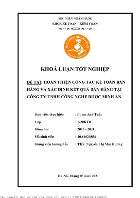 Cải tiến kế toán bán hàng và xác định kết quả tại Công