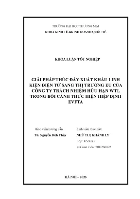 Giải pháp xuất khẩu linh kiện điện tử sang EU cho công