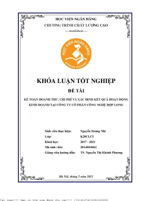 Kế Toán Doanh Thu và Chi Phí: Xác Định Kết Quả Kinh