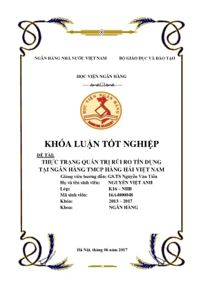 Quản Trị Rủi Ro Tín Dụng Tại Ngân Hàng TMCP Hàng Hải