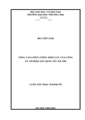 Nâng cao chất lượng nhân lực tại Công ty Cổ phần Xây