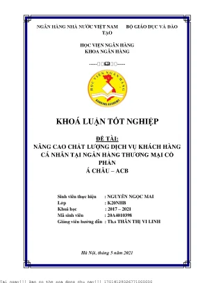 Cải Thiện Chất Lượng Dịch Vụ Khách Hàng Cá Nhân Tại Ngân