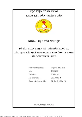Cải tiến kế toán bán hàng và xác định kết quả kinh doanh