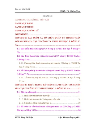 Cải Tiến Kế Toán Thanh Toán Với Người Mua Tại Công Ty 
