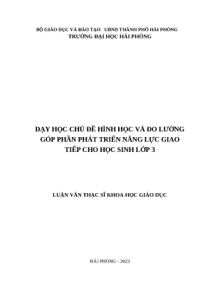 Phát Triển Năng Lực Giao Tiếp Qua Dạy Học Hình Học Và Đo