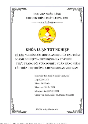 Mối Quan Hệ Giữa Đặc Điểm Doanh Nghiệp và Biến Động Giá