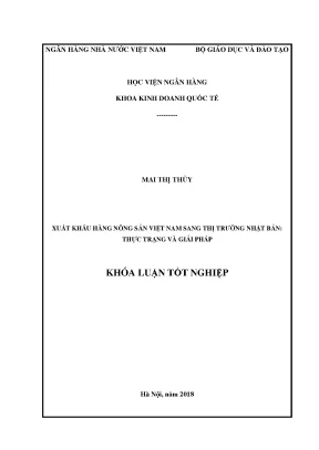 Xuất Khẩu Hàng Nông Sản Việt Nam Sang Thị Trường Nhật