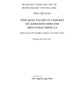 Cảnh Báo Sức Khỏe Bằng Hình Ảnh Trên Vỏ Bao Thuốc Lá: 
