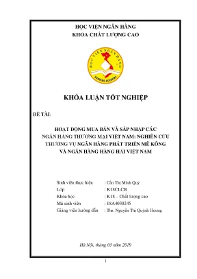 Nghiên Cứu Hoạt Động Mua Bán và Sáp Nhập Ngân Hàng