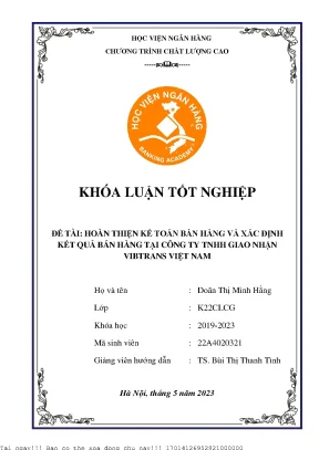 Cải Tiến Kế Toán Bán Hàng và Xác Định Kết Quả Tại