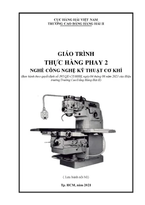 Giáo Trình Thực Hành Phay 2 - Trường Cao Đẳng Hàng Hải II