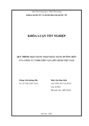 Quy Trình Nhận Hàng Nhập Khẩu Đường Biển Tại Công Ty