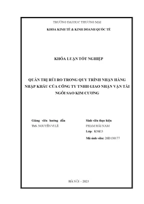 Quản Trị Rủi Ro Trong Nhận Hàng Nhập Khẩu Đường Biển