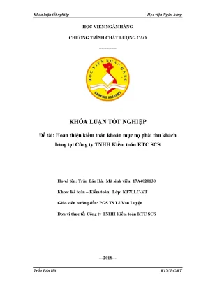Hoàn thiện kiểm toán khoản mục nợ phải thu khách hàng